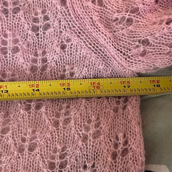 Old Navy Women’s Y2K Purple Open Knit Deep V-Neck Lightweight Sweater Size Large - Picture 5 of 6